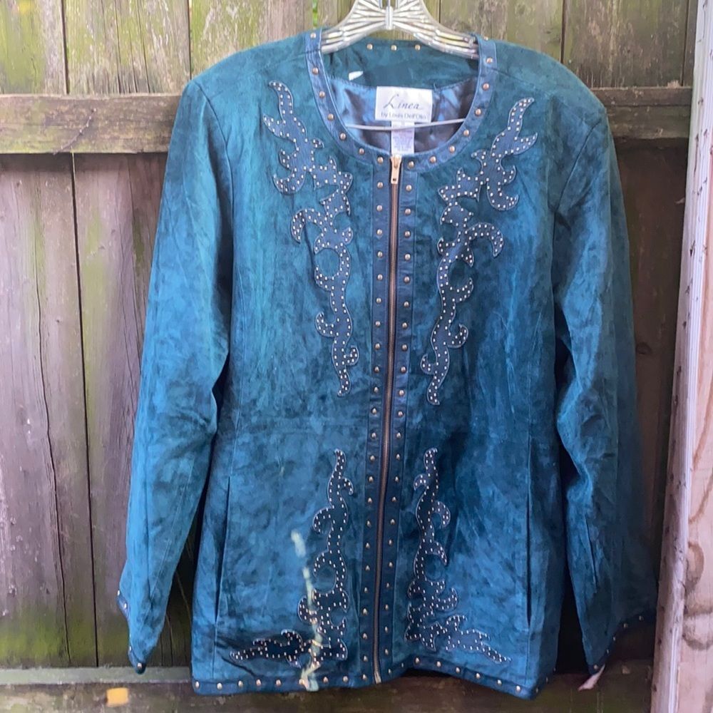Green Suede Jacket sz. 1X